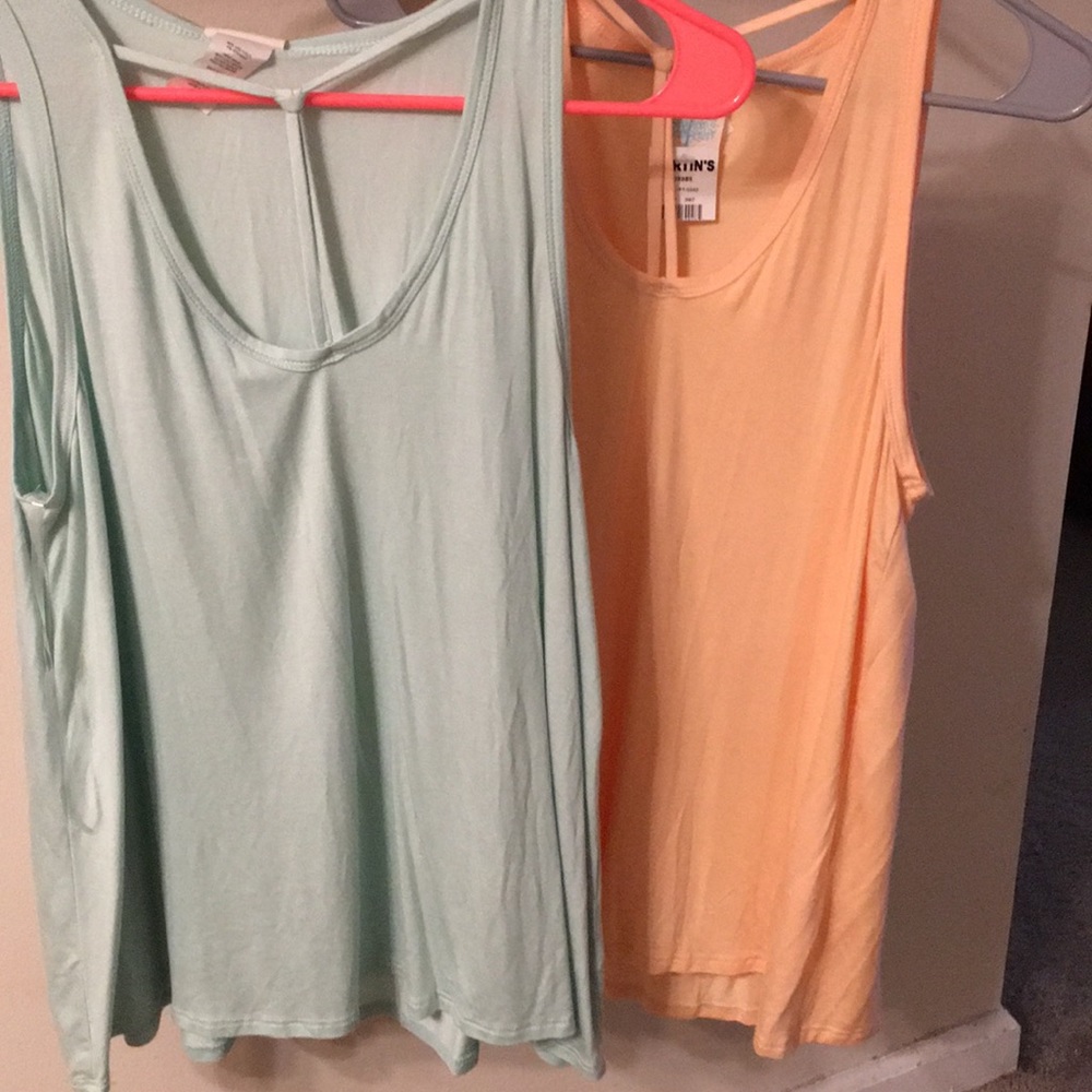 Two workout/lounge tanks